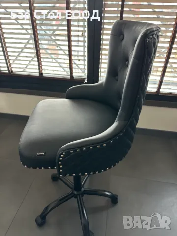 Висок стол на колелца Lyon с 24м гаранция и безплатна доставка до офис, снимка 6 - Столове - 49942638