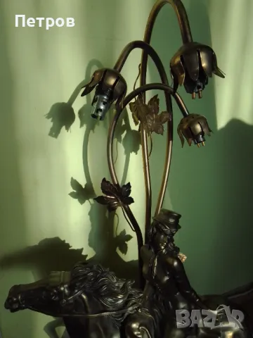 скулптура нощна лампа статуетка 72/48 см, снимка 2 - Настолни лампи - 48387238