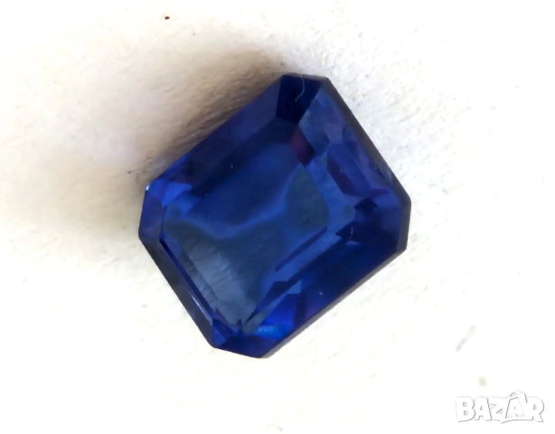 Естествен фасетиран сапфир 3.60 k. Сертификат, снимка 4 - Други - 52242795