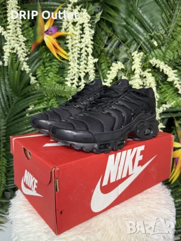 !НОВИ! Nike Air Max Plus 'TN' | Triple Black | + КУТИЯ, снимка 2 - Маратонки - 54167853