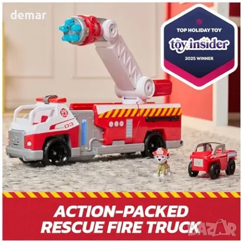 Пожарна кола Paw Patrol с Маршал, светлини и звуци, снимка 3 - Коли, камиони, мотори, писти - 55806904