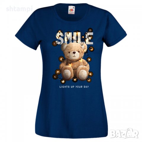 Дамска тениска bear SMILE,Мече,Меченце,Животно, Играчка,Изненада,Подарък,Повод,, снимка 3 - Тениски - 37292266