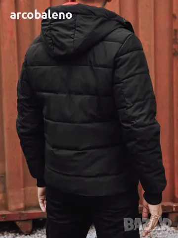 Мъжко черно ватирано яке, 4цвята , снимка 13 - Якета - 47724336