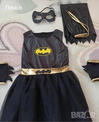 Костюм на батман за момиче 4- 5 години, снимка 2 - Други - 52717718