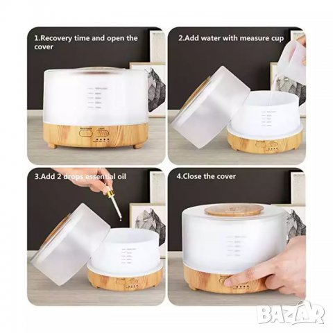 Ново! Музикален Дифузер овлажнител за ароматерапия с Bluetooth колонка, Арома дифузер, блутут музика, снимка 7 - Други - 38728317