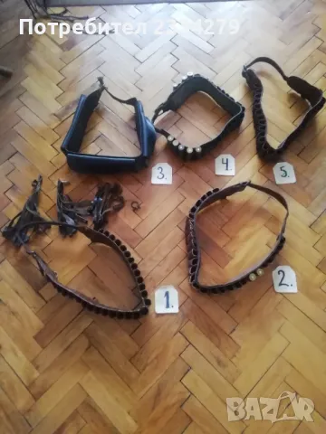 Ловджийски кожени патрондажи нормален и тристепенен и кожежи бесилки, снимка 4 - Оборудване и аксесоари за оръжия - 39164330