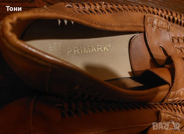 PRIMARK Оригинал Нови Кожени Мъжки Обувки 45, снимка 11 - Ежедневни обувки - 56122109