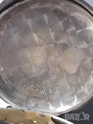 Швейцарски сребърен джобен часовник, снимка 8 - Джобни - 48933762