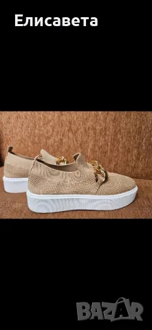 Дамски модерни кецове кафеви, снимка 8 - Маратонки - 49501558