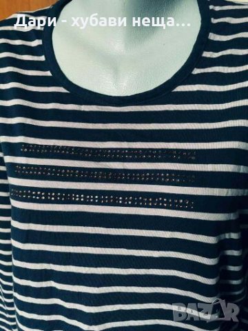 Блуза с нежна украса от камъчета👕🍀XL,2XL👕🍀арт.3016, снимка 3 - Блузи с дълъг ръкав и пуловери - 33747501