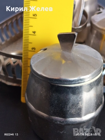 Винтидж Руски комплект за подправки метален рядък за КОЛЕКЦИЯ 51063, снимка 6 - Други ценни предмети - 51777208