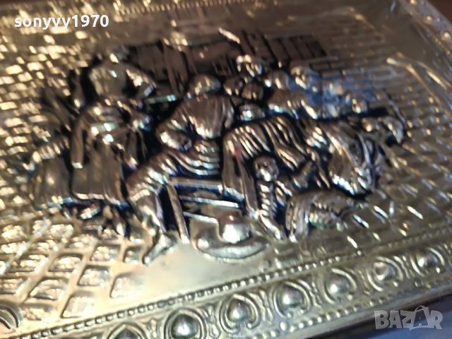 GOLD-ЗЛАТНА КУТИЯ 43СМ ВНОС ENGLAND 1802231724L, снимка 16 - Антикварни и старинни предмети - 39719657