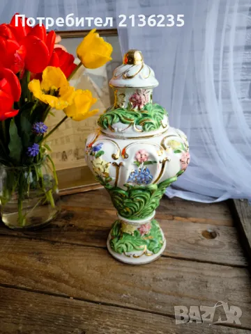 Ваза с капак, снимка 6 - Антикварни и старинни предмети - 49852480