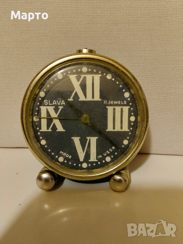 Руски будилници Слава и немски Art Deco, снимка 2 - Антикварни и старинни предмети - 53915021