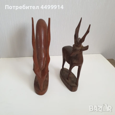Стари дървени фигури на елени, снимка 8 - Колекции - 51238098