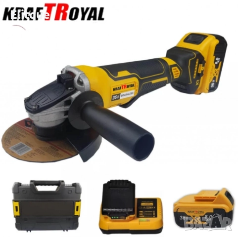 Комплект акумулаторен ъглошлайф 36V 8,0 Ah + 2 батерии и зарядно в куфар, снимка 4 - Други стоки за дома - 52830490