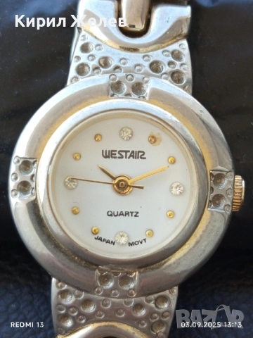 Елегантен дизайн дамски часовник WESTAIR QUARTZ JAPAN MOVT много красив 27681
