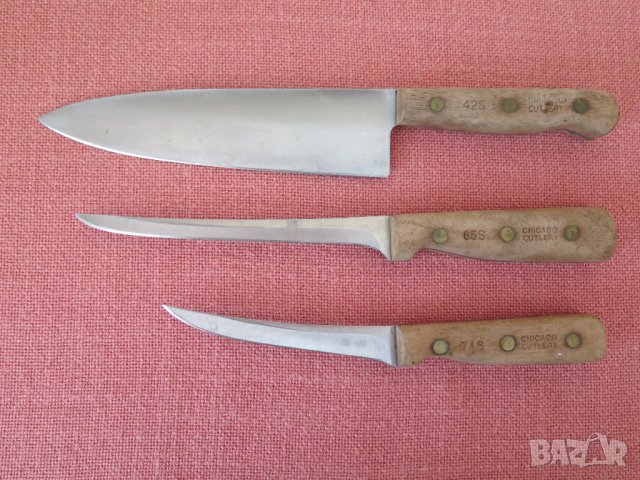 Vintage USA CHICAGO CUTLERY-проф.нож -3бр. ,Качествени ножове, снимка 2 - Прибори за хранене, готвене и сервиране - 42923475