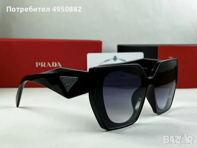 Слънчеви очила Prada Cat Eye черни нови с UV400 защита дамски, снимка 2 - Слънчеви и диоптрични очила - 56162057
