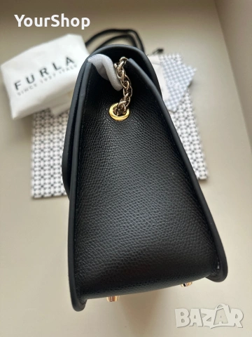 Дамска чанта Furla metropolis 21см в черен цвят, снимка 3 - Чанти - 54049317