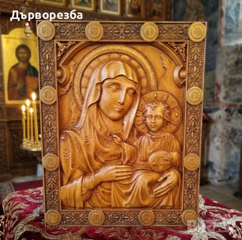 Икони дърворезба, снимка 6 - Икони - 56125494