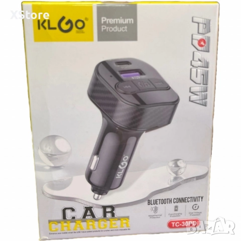 Автомобилно зарядно KLGO TC-30PD, снимка 2 - Аксесоари и консумативи - 52482959