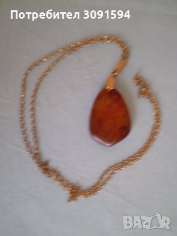 Стара руско позлатена капка висулка  с кехлибар  10 гр, снимка 4 - Антикварни и старинни предмети - 36880170