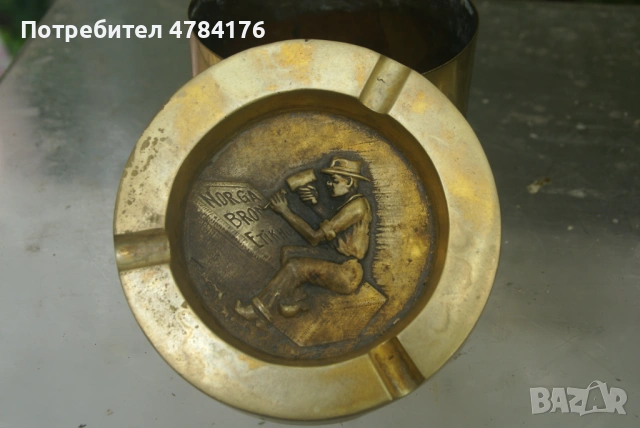 продавам  старинен бронзов пепелник края на 19 век, снимка 3 - Антикварни и старинни предмети - 54073584