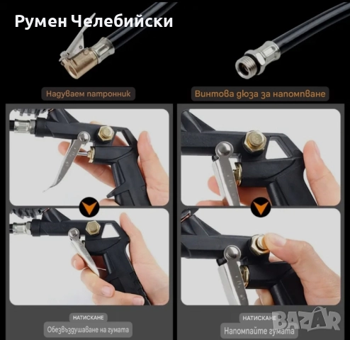 Пистолет за Помпане на Гуми , снимка 7 - Компресори - 51479712
