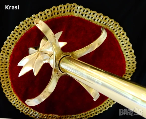 Бронзова стояща закачалка,бронзова стойка, снимка 3 - Антикварни и старинни предмети - 50909964