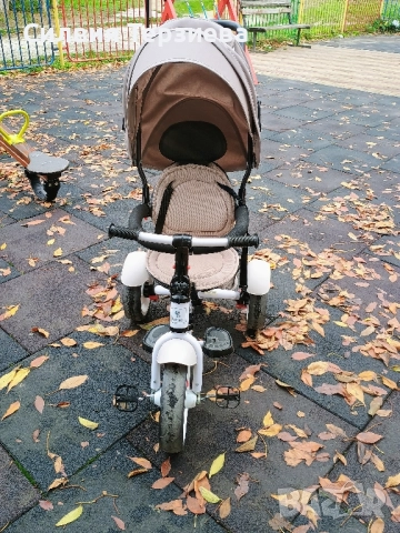 Триколка Lorelli - Neo, Ivory, с въздушни гуми, бежова, снимка 4 - Детски велосипеди, триколки и коли - 52212931