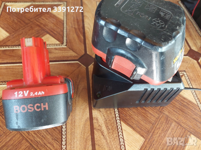 Комплект две батерии със зарядно за БОШ., снимка 2 - Винтоверти - 52547503