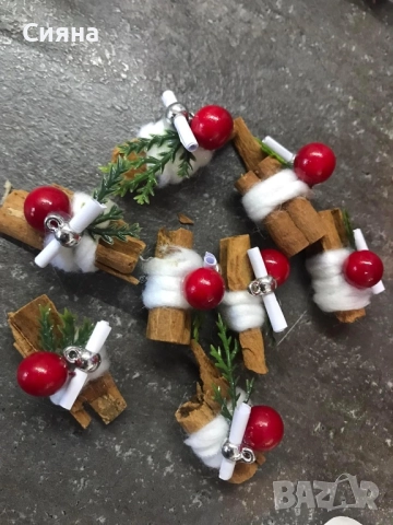 Коледни и новогодишни канелени късмети, снимка 2 - Декорация за дома - 52481523