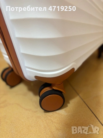 Луксозен бял куфар- българско производство , снимка 4 - Чанти - 53234968