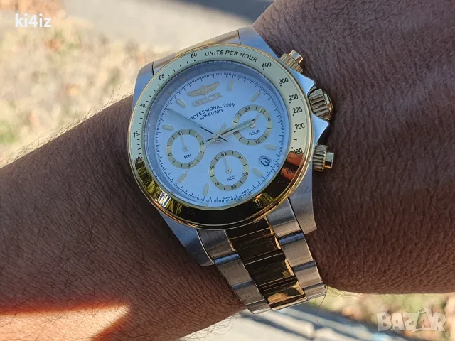 БАРТЕР! Invicta Speedway (Daytona) Gold i Silver, снимка 2 - Мъжки - 56329461