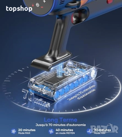 Чисто нова MIBODE Безжична прахосмукачка 550W/45kPa/65 минути Безжична прахосмукачка със смарт екран, снимка 4 - Прахосмукачки - 52694664