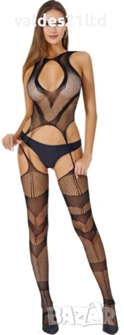 Цяло боди с жартиери и чорапи