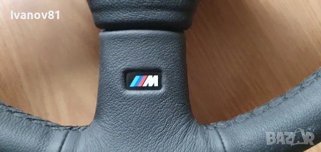Bmw E30 M3 EVO 89' Sport Steering Wheel small 370mm Full Leather 2226086 м волан бмв е30 KBA 70121, снимка 12 - Части - 49333343