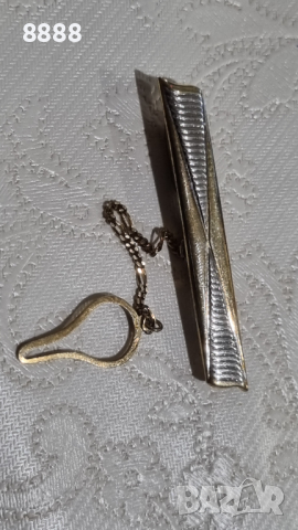 Луксозна италиянска сребърна щипка за врътовръзка , снимка 2 - Други - 44589078