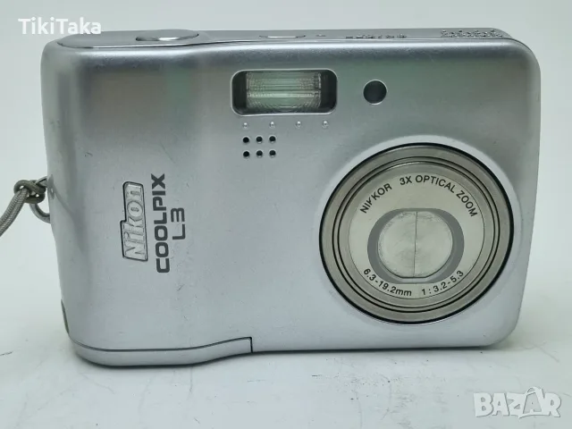 Nikon Coolpix L3 Digital Camera Silver 5.1 MP 2" LCD 3x Optical Zoom