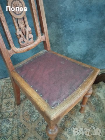 Старинни столове с маса, снимка 7 - Столове - 38043670
