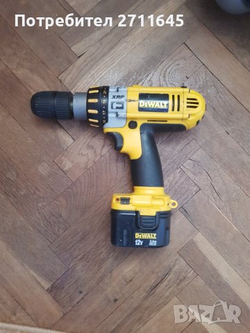 DeWalt винтоверт ударен за бетон , с нова батерия