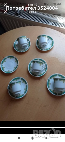 Нов сервиз  ръчно рисуван от 60 те години на 19 век.По печата отдолу е френски порцелан, снимка 5 - Антикварни и старинни предмети - 48073879