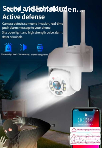 1080P Wireless PTZ цветно нощно, WiFi IP Camera въртяща се за външен монтаж