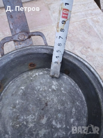 Стар меден тиган, снимка 3 - Антикварни и старинни предмети - 49577975