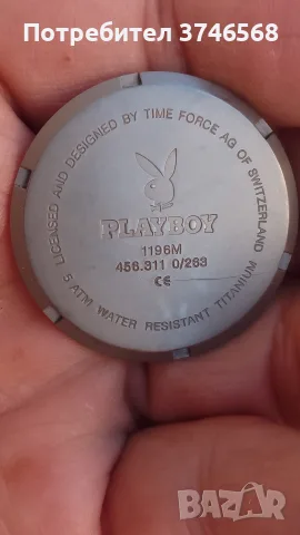 кварцов часовник ,Playboy chronograph Titanium, снимка 4 - Мъжки - 56356636