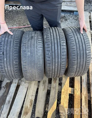 Летни джанти Volkswagen 5х112 с гуми 215/55/16, снимка 8 - Гуми и джанти - 55753500