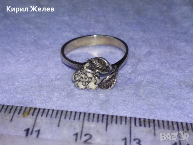 Стар ФЛОРАЛЕН СРЕБЪРЕН АРТ ДЕКО ПРЪСТЕН РОЗА ВИСОКА ПРОБА СРЕБРО МАЙСТОРСКА РЪЧНА ИЗРАБОТКА 40553, снимка 11 - Антикварни и старинни предмети - 42787918