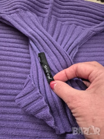 лилав пуловер Радис, снимка 3 - Блузи с дълъг ръкав и пуловери - 52430926