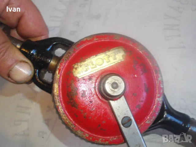 320мм ф10мм FLOT НЕМСКА ЧУГУНЕНА 1999г. РЪЧНА БОРМАШИНА ДРЕЛКА МАТКАП СТАРО КАЧЕСТВО, снимка 6 - Бормашини - 48305476